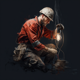 Electrician working
